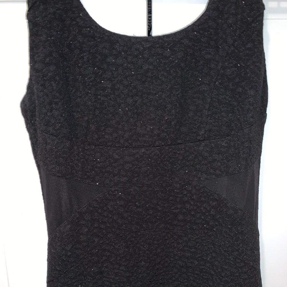 BLACK SPARKLY BODYCON DRESS